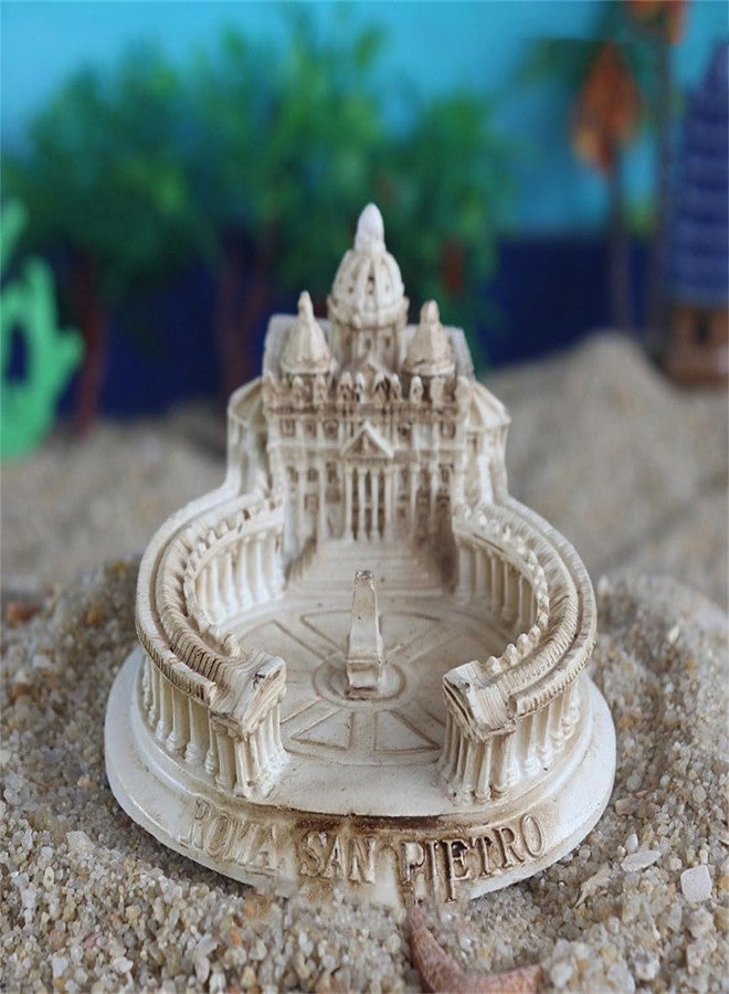 Odebyata St. Peter's Basilica Church Statue Model, Ancient Roman Architecture Figurines Table Decor Ornament,Italian Rome Travel Souvenirs Figurines for Roman Clultures Lovers Home Decor (St Peter) - Image 1